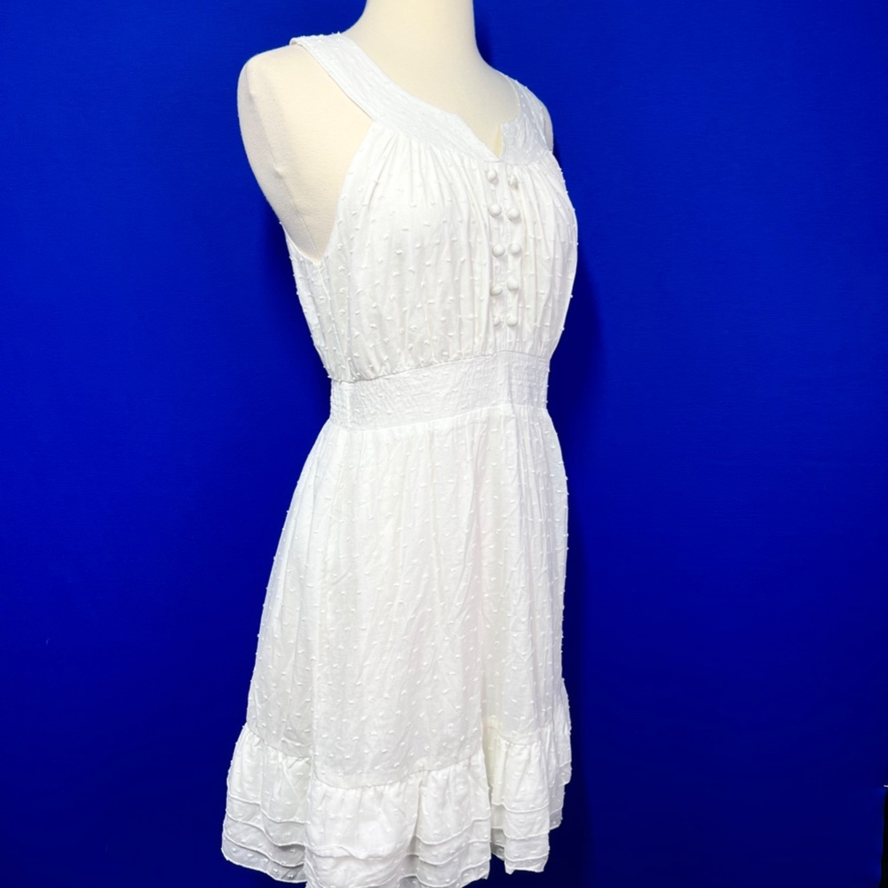 NWT🤩 |•ARYEH•| Darling White Peasant Dress - Picture 2 of 15